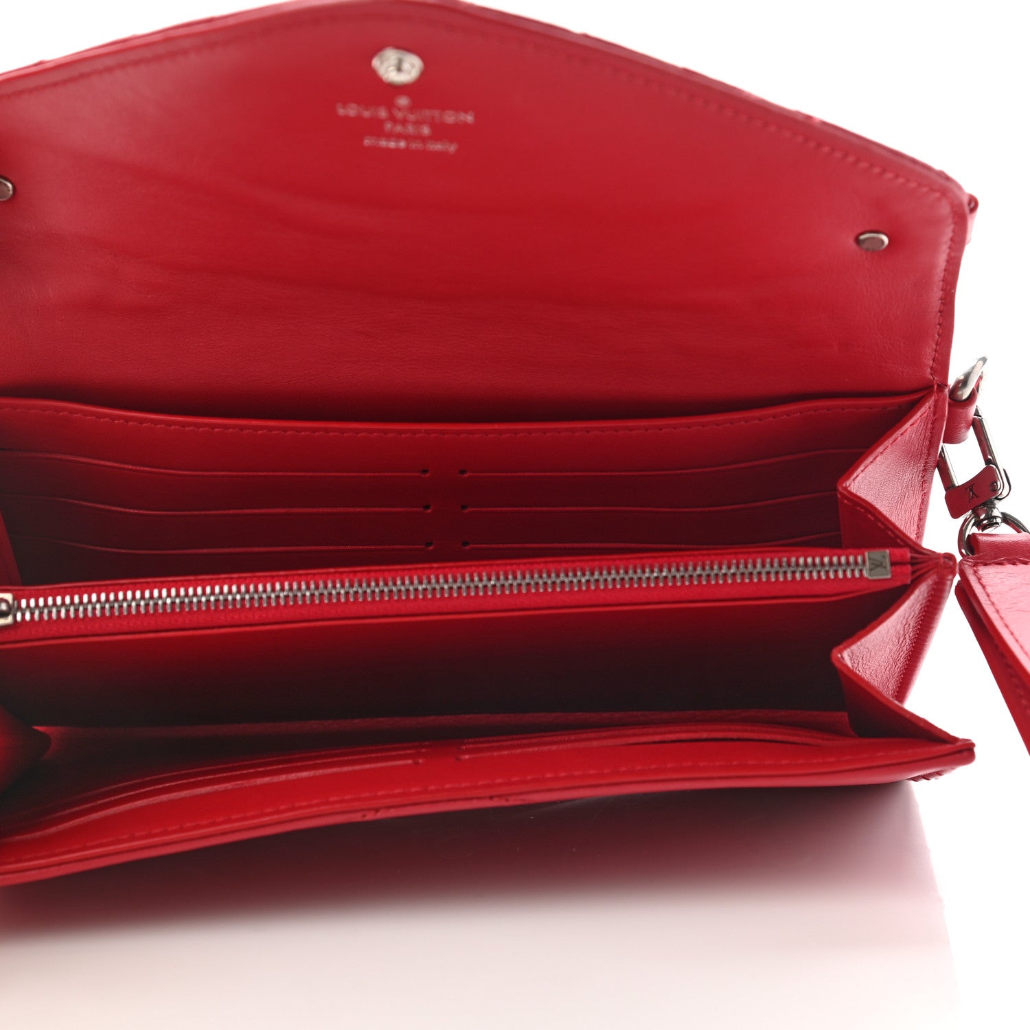 Louis Vuitton Calfskin Love Lock New Wave Long Wallet Red 4 of 7