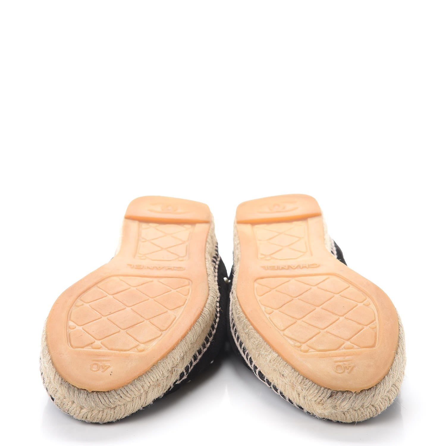 Chanel Suede Pearl CC Espadrilles 40 Black 7 of 18