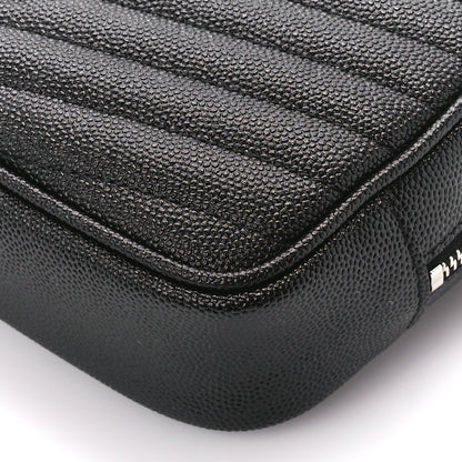 Saint Laurent Grain De Poudre Matelasse Monogram Mini Lou Camera Bag Black 10 of 12