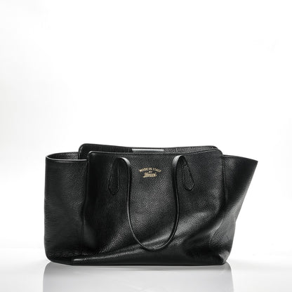 Gucci Pebbled Calfskin Medium Swing Tote Black 12 of 12