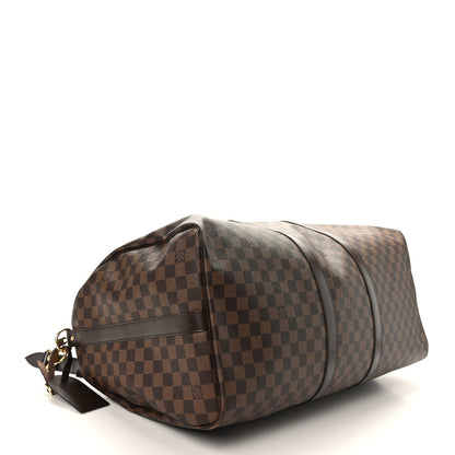 Louis Vuitton Damier Ebene Keepall Bandouliere 55 3 of 10