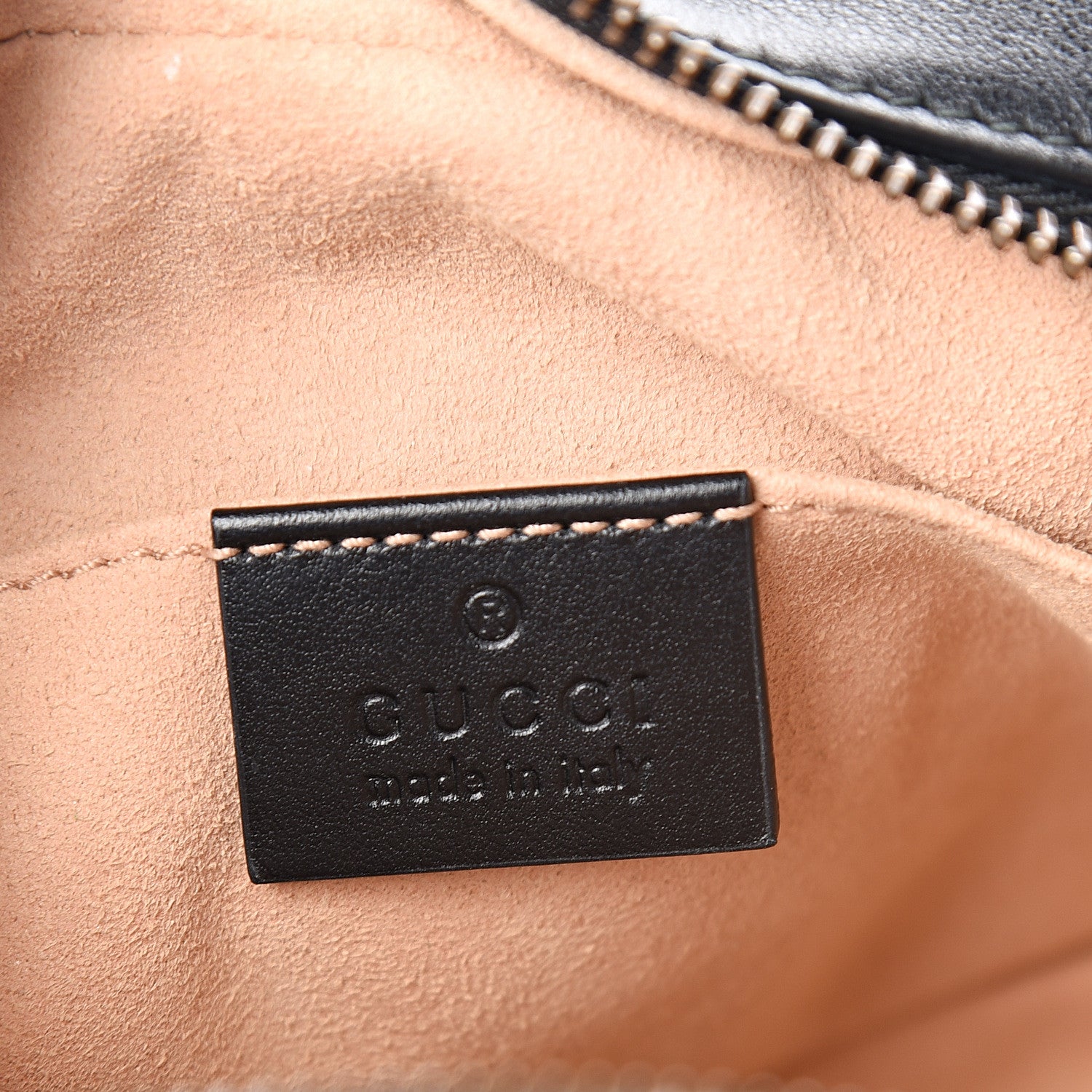 Gucci Calfskin Matelasse Mini GG Marmont Chain Shoulder Bag Black 5 of 10