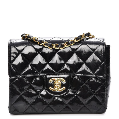 Chanel Patent Calfskin Quilted Mini Square Flap Black 1 of 11