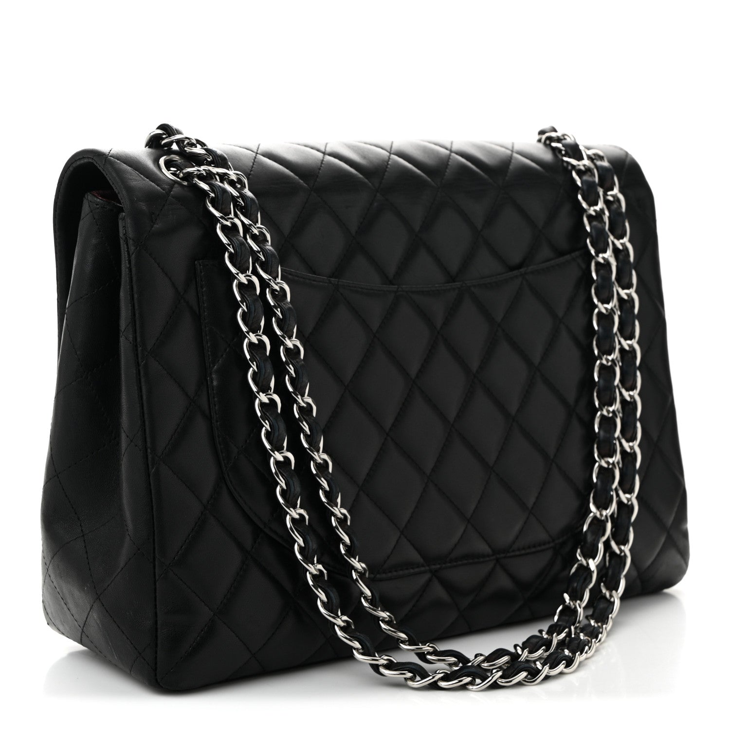 Chanel Lambskin Quilted Maxi Single Flap Black 3 of 11