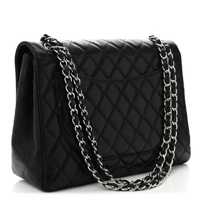 Chanel Lambskin Quilted Maxi Single Flap Black 3 of 11