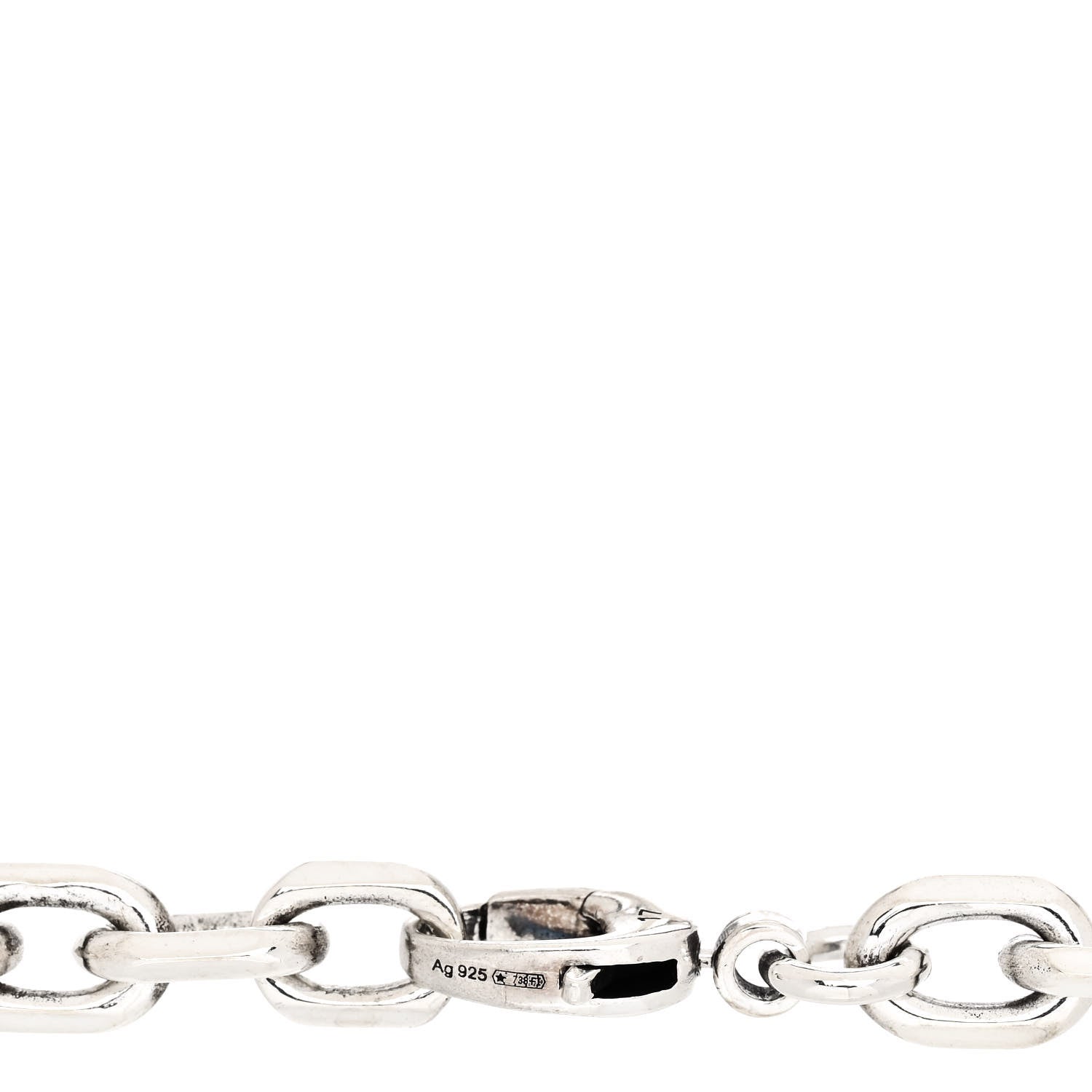Gucci Sterling Silver Narrow Interlocking G Link Bracelet 5 of 6