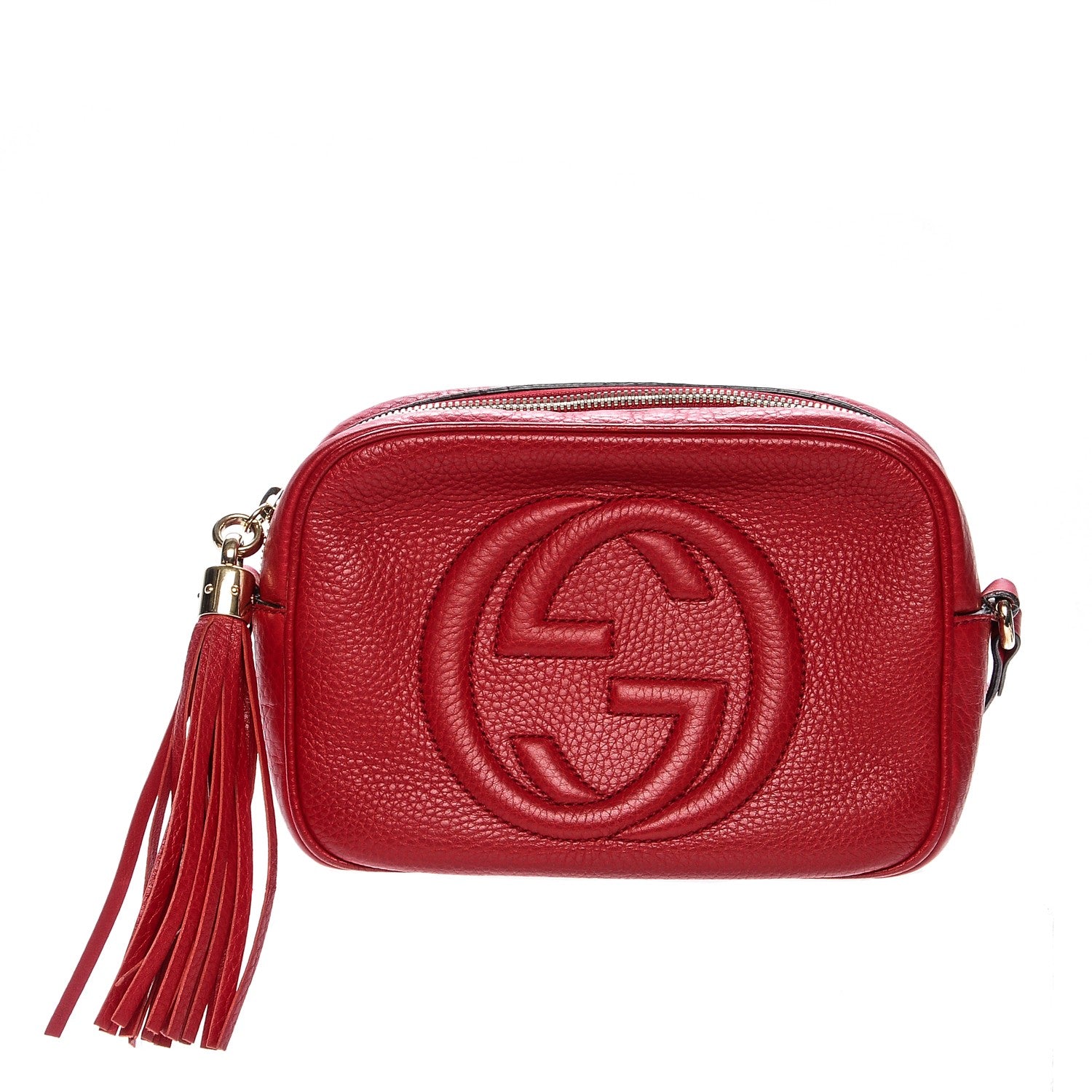 Gucci Pebbled Calfskin Small Soho Disco Bag Tabasco Red 1 of 8