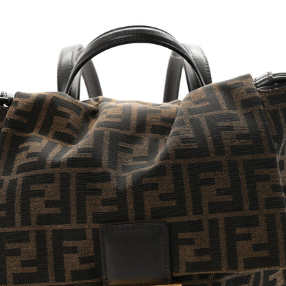Fendi Vitello Grace Jacquard FF Backpack Brown 8 of 10