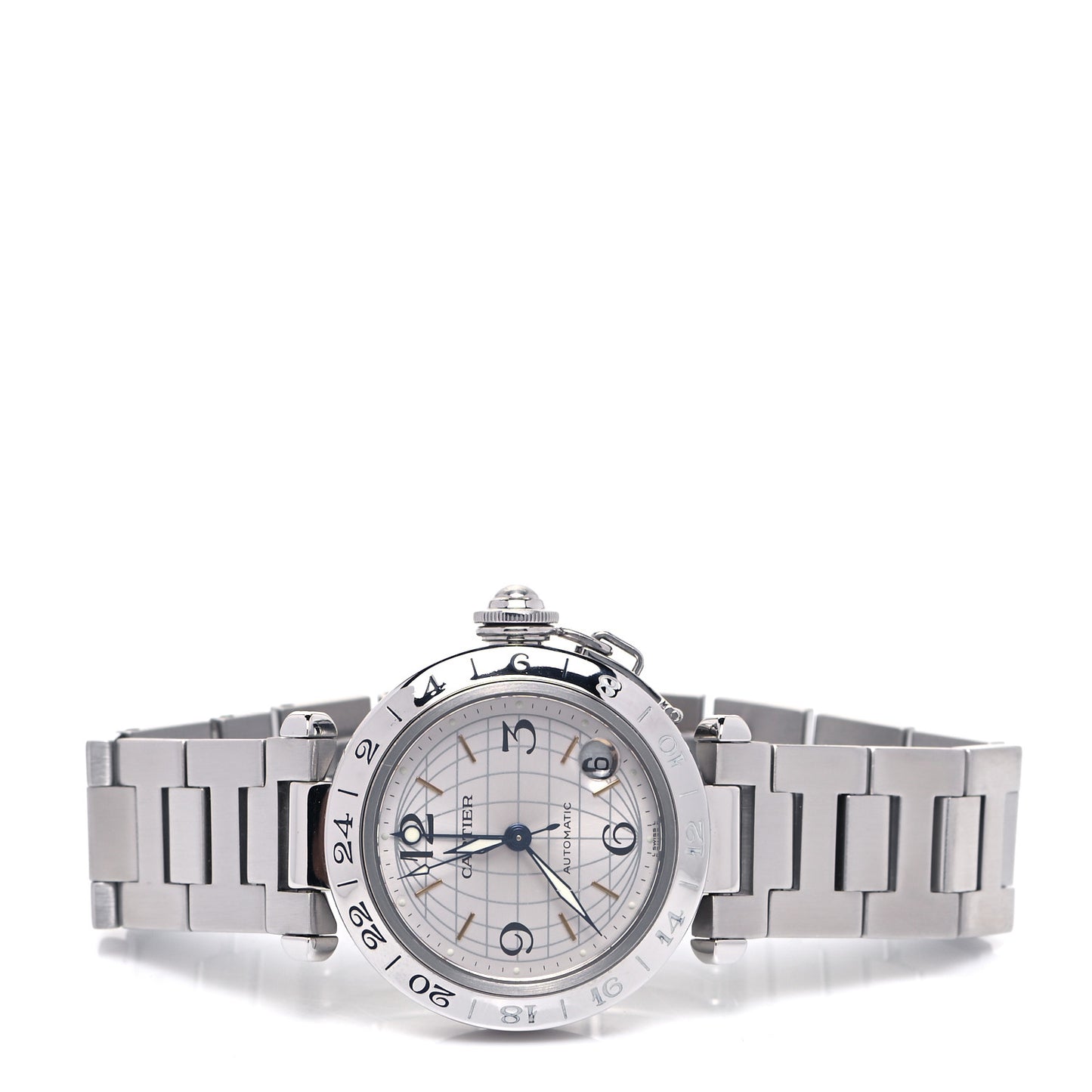 Stainless Steel 35mm Pasha GMT Automatic Watch
