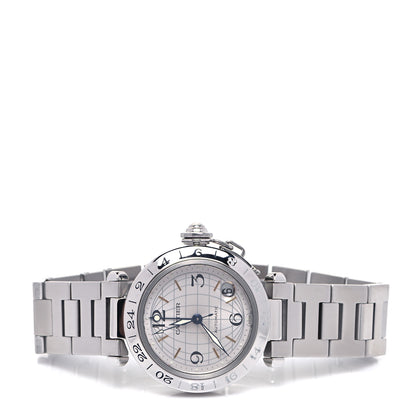 Cartier Stainless Steel 35mm Pasha GMT Automatic Watch 2 of 9