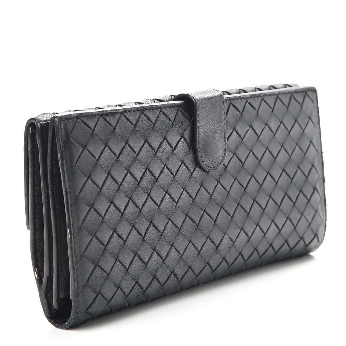 Nappa Intrecciato Continental Wallet Black