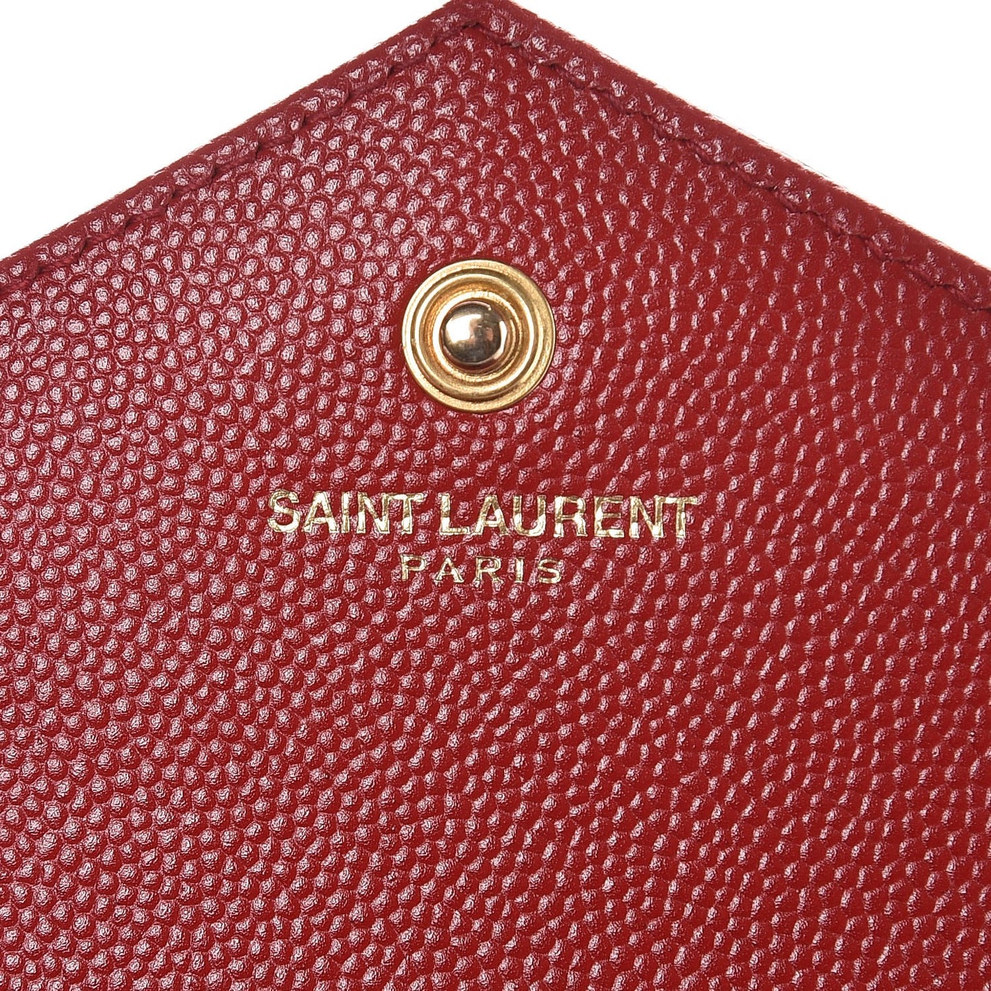 Grain De Poudre Matelasse Chevron Monogram Chain Wallet New Red