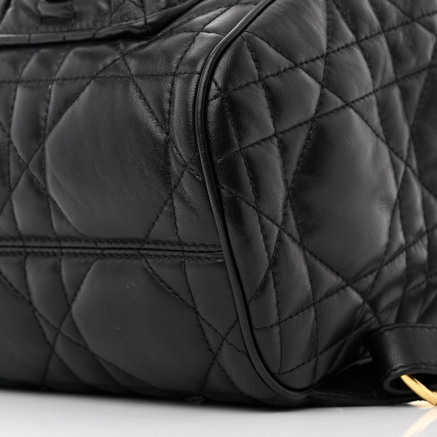 Lambskin Macrocannage Medium Caro Backpack Black
