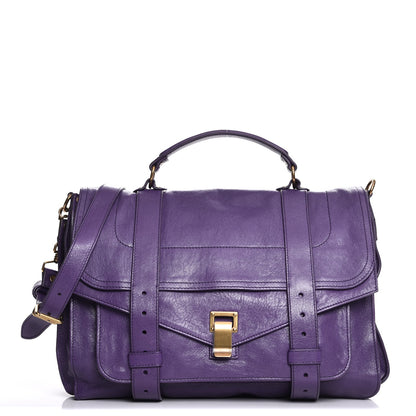 Proenza Schouler Lambskin Large PS1 Satchel Violet 1 of 8