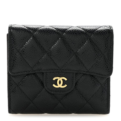 Chanel Caviar Quilted Compact Flap Wallet Black 1 of 11