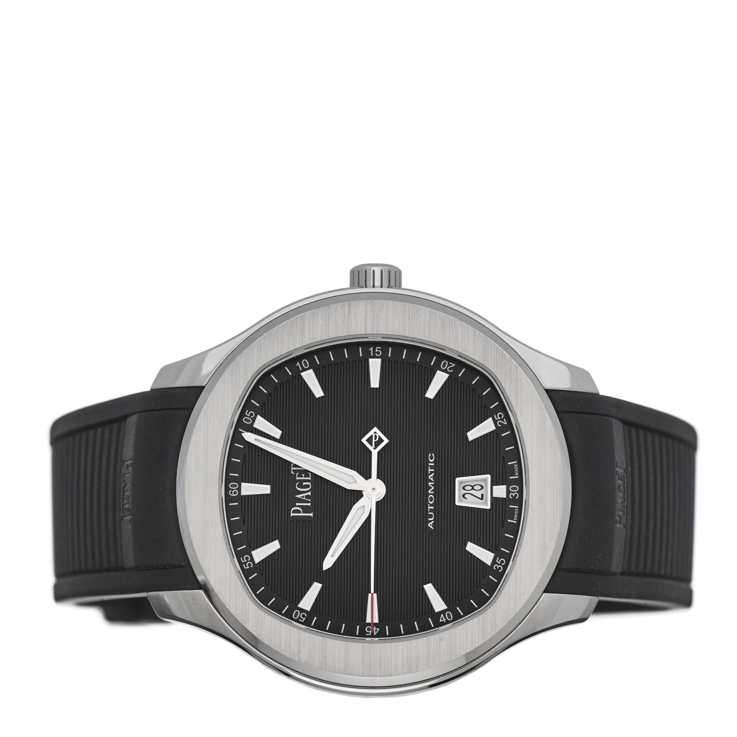 Piaget Stainless Steel Rubber 42mm Polo Date Automatic Watch Black 2 of 5