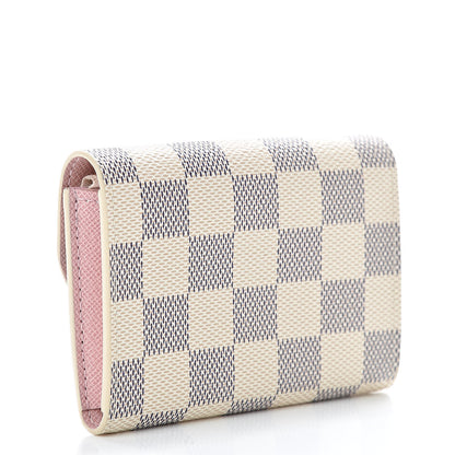 Louis Vuitton Damier Azur Rosalie Coin Purse Rose Ballerine 3 of 8