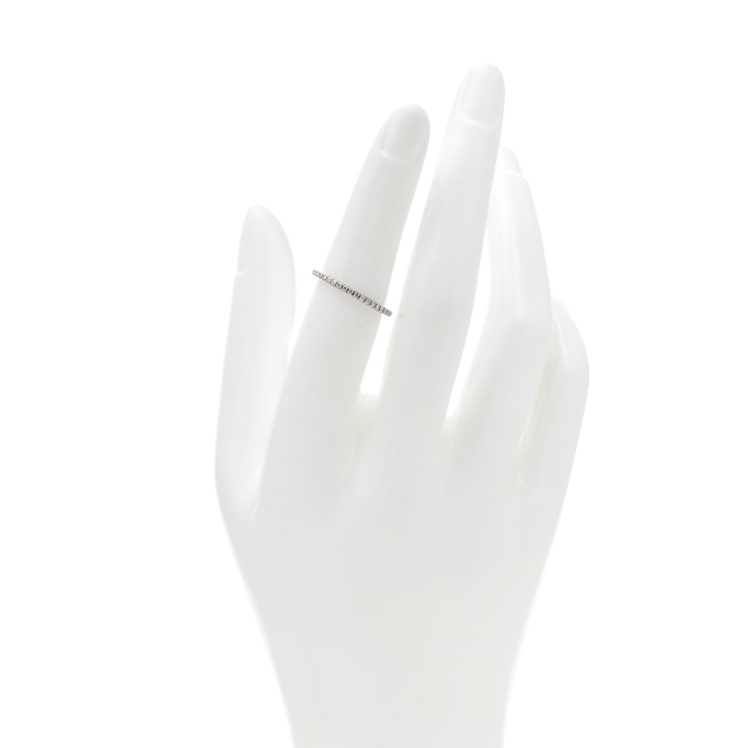 Tiffany Platinum Diamond Metro Band Ring 52 6 2 of 6