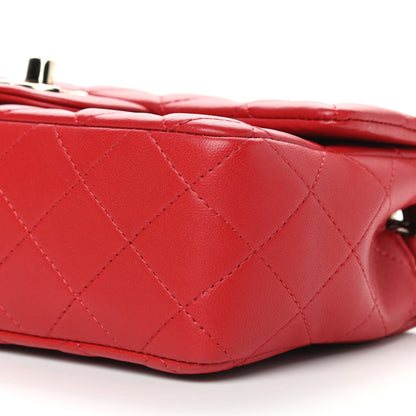 Chanel Lambskin Quilted Mini Rectangular Flap Red 9 of 9