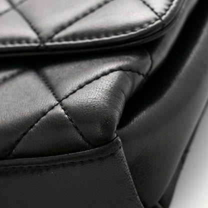 Chanel Lambskin Quilted Mini CC Crystal Logo Chain Flap Black 11 of 12