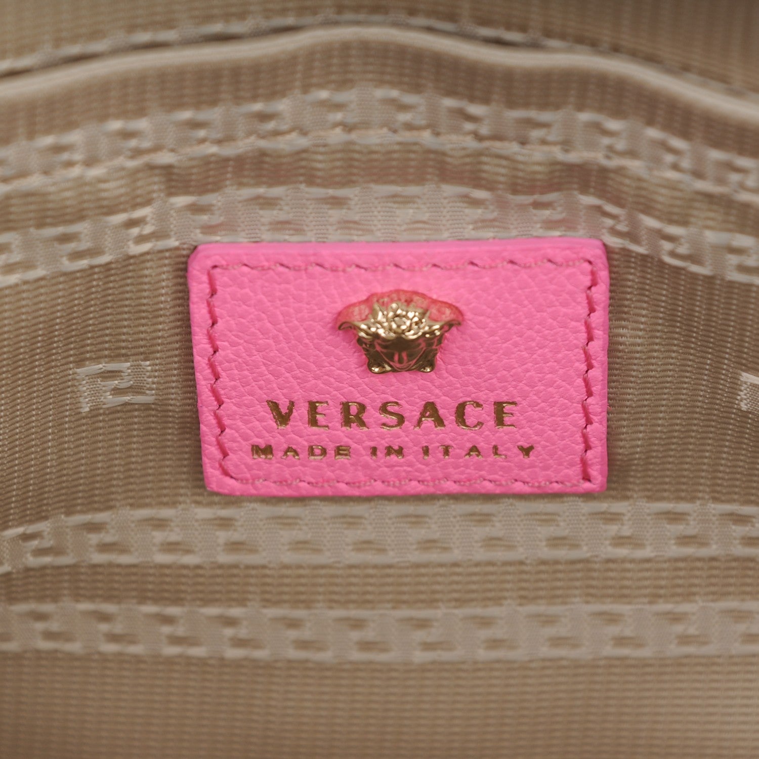 Versace Calfskin Palazzo Duffle Bag Pink 6 of 9