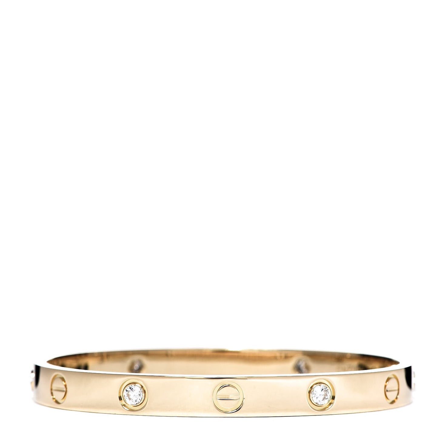 18K Yellow Gold 4 Diamond LOVE Bracelet 16
