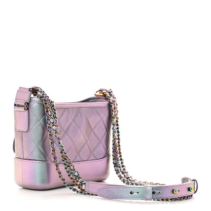 Chanel Iridescent Lambskin Calfskin Quilted Small Gabrielle Hobo Light Purple 3 of 10