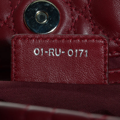 Christian Dior Lambskin Cannage Dior Soft Shopping Tote Cherry 7 of 9