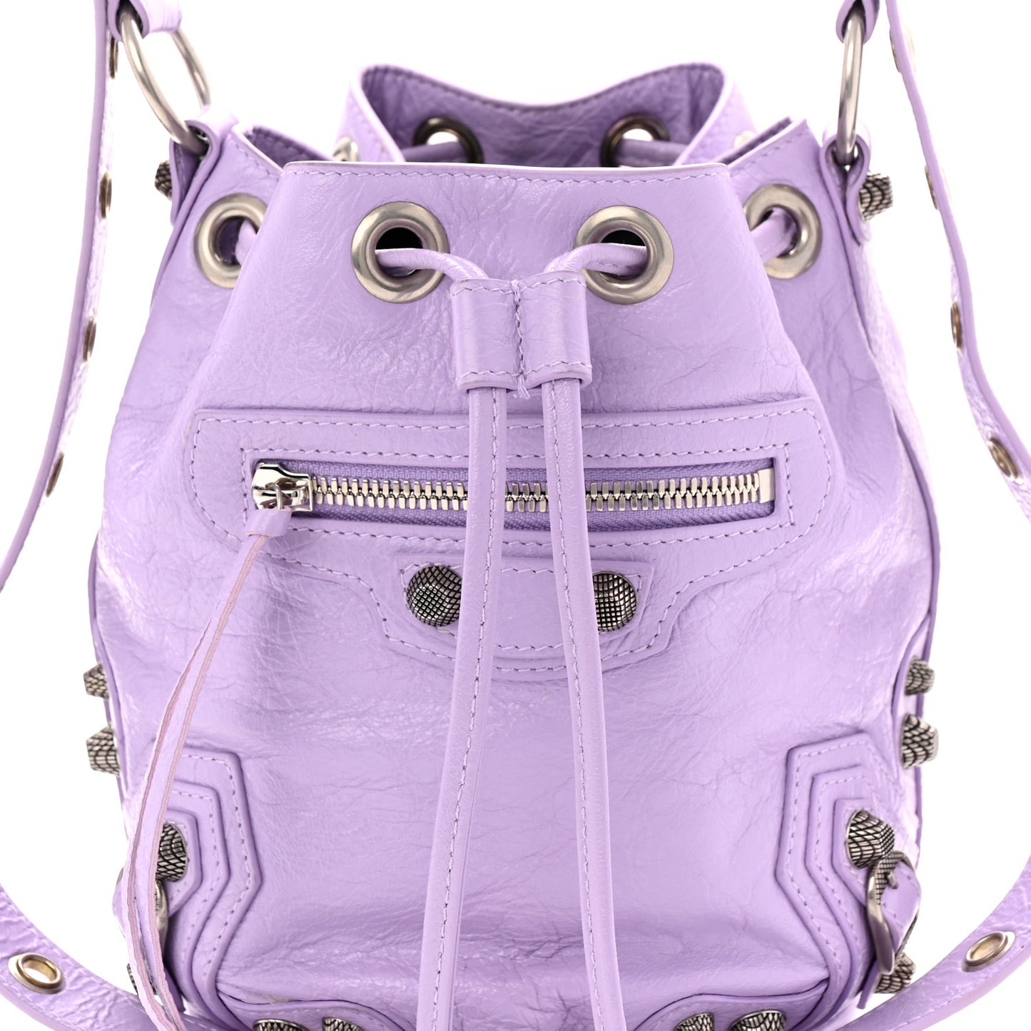 Agneau Arena Le Cagole Bucket Bag XS Lilac