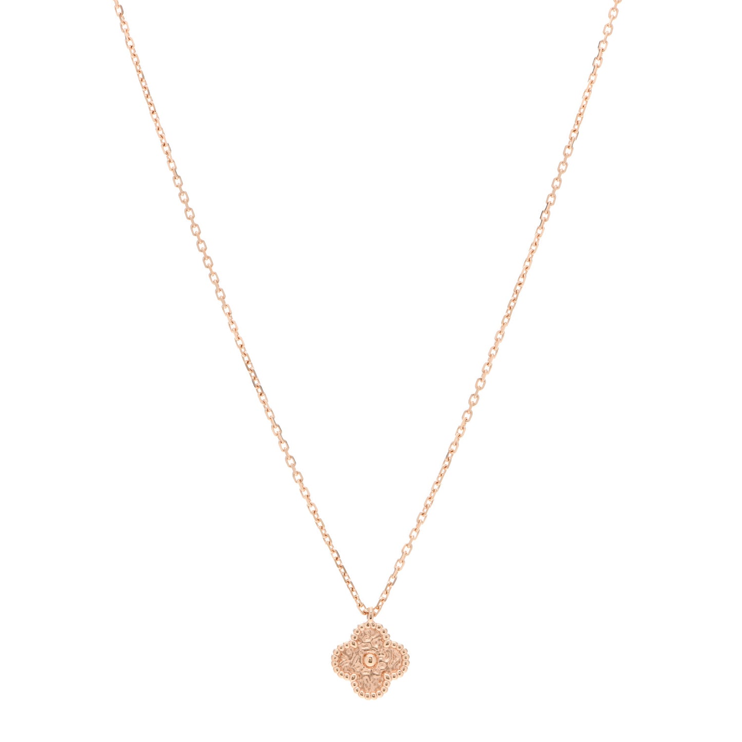 18K Rose Gold Sweet Alhambra Pendant Necklace