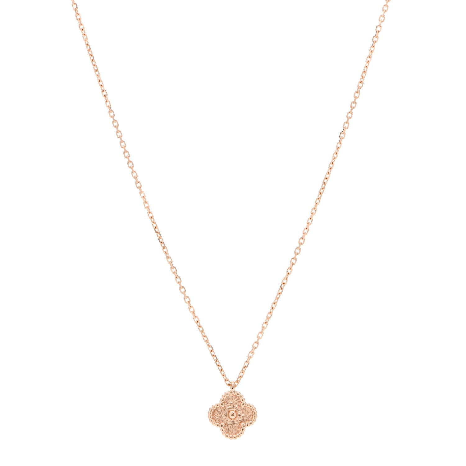 Van Cleef & Arpels 18K Rose Gold Sweet Alhambra Pendant Necklace 1 of 6
