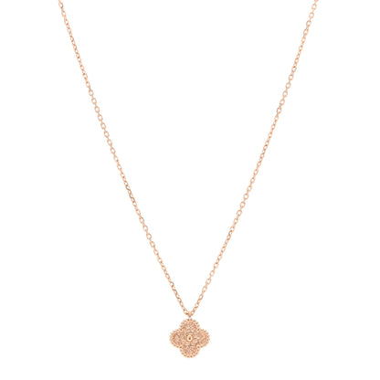 Van Cleef & Arpels 18K Rose Gold Sweet Alhambra Pendant Necklace 1 of 6