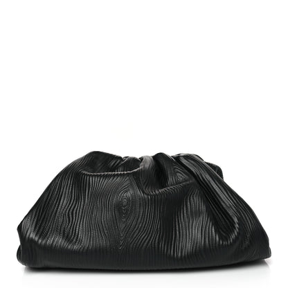 Bottega Veneta Bark Calfskin Embossed The Pouch Oversized Clutch Black 1 of 9