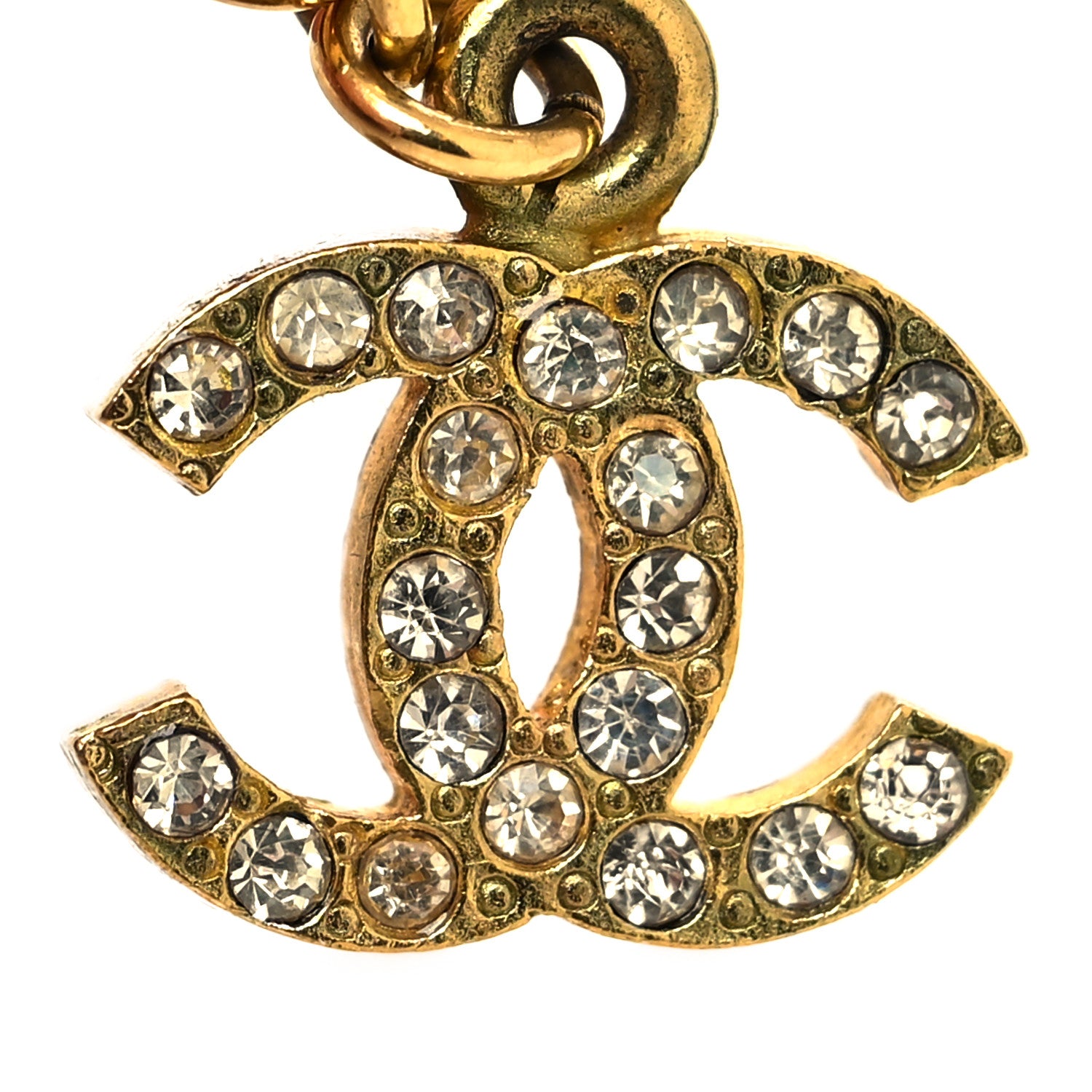 Chanel Lambskin Crystal CC Chain Bracelet Black Gold 6 of 6