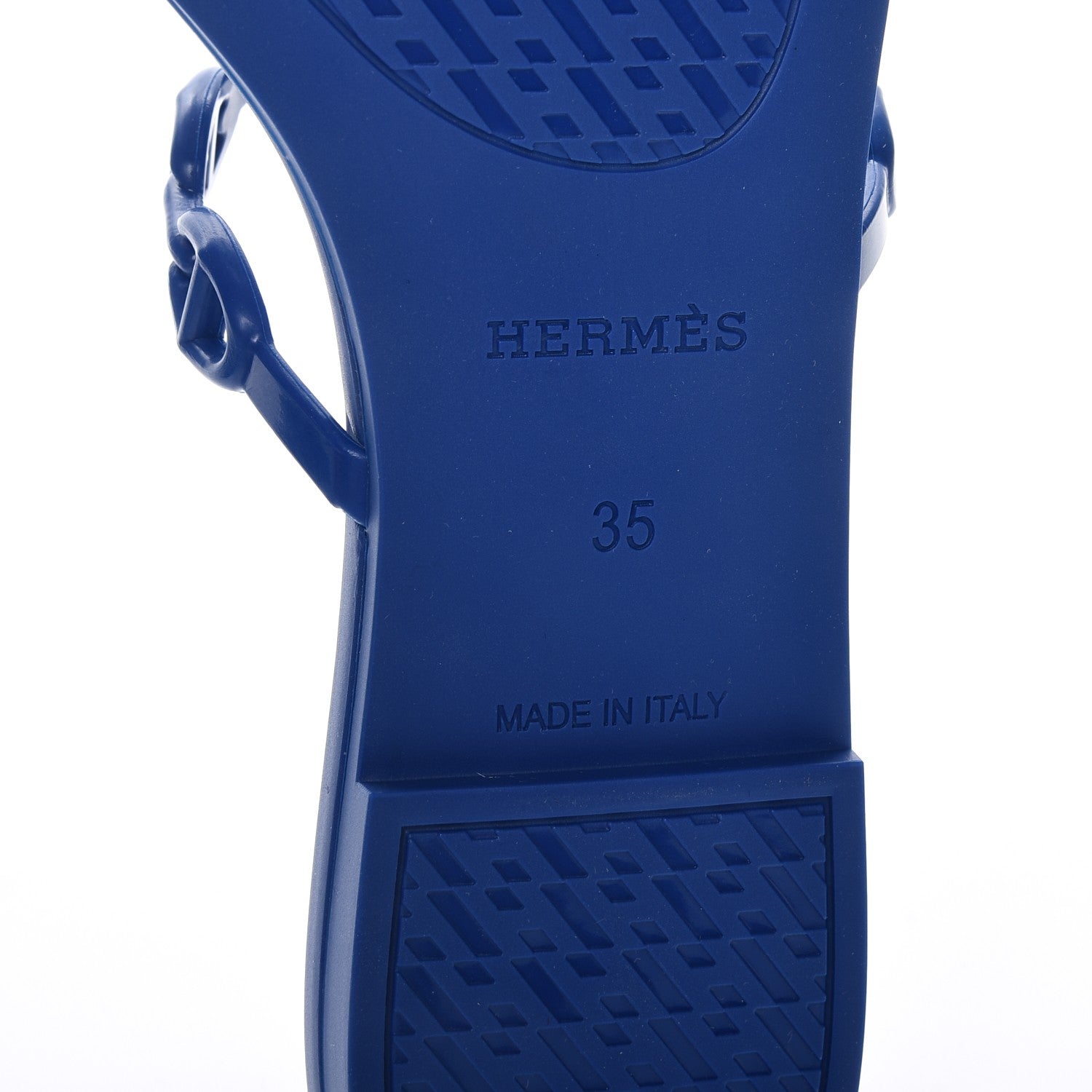 Hermes Rubber Chaine d'Ancre Rivage Sandals 35 Bleu Smalt 6 of 8