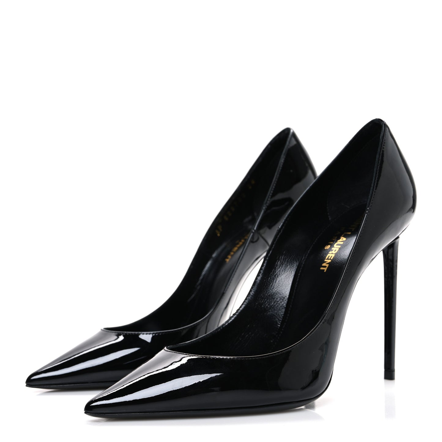 Patent Calfskin Zoe 105 Pumps 38 Black