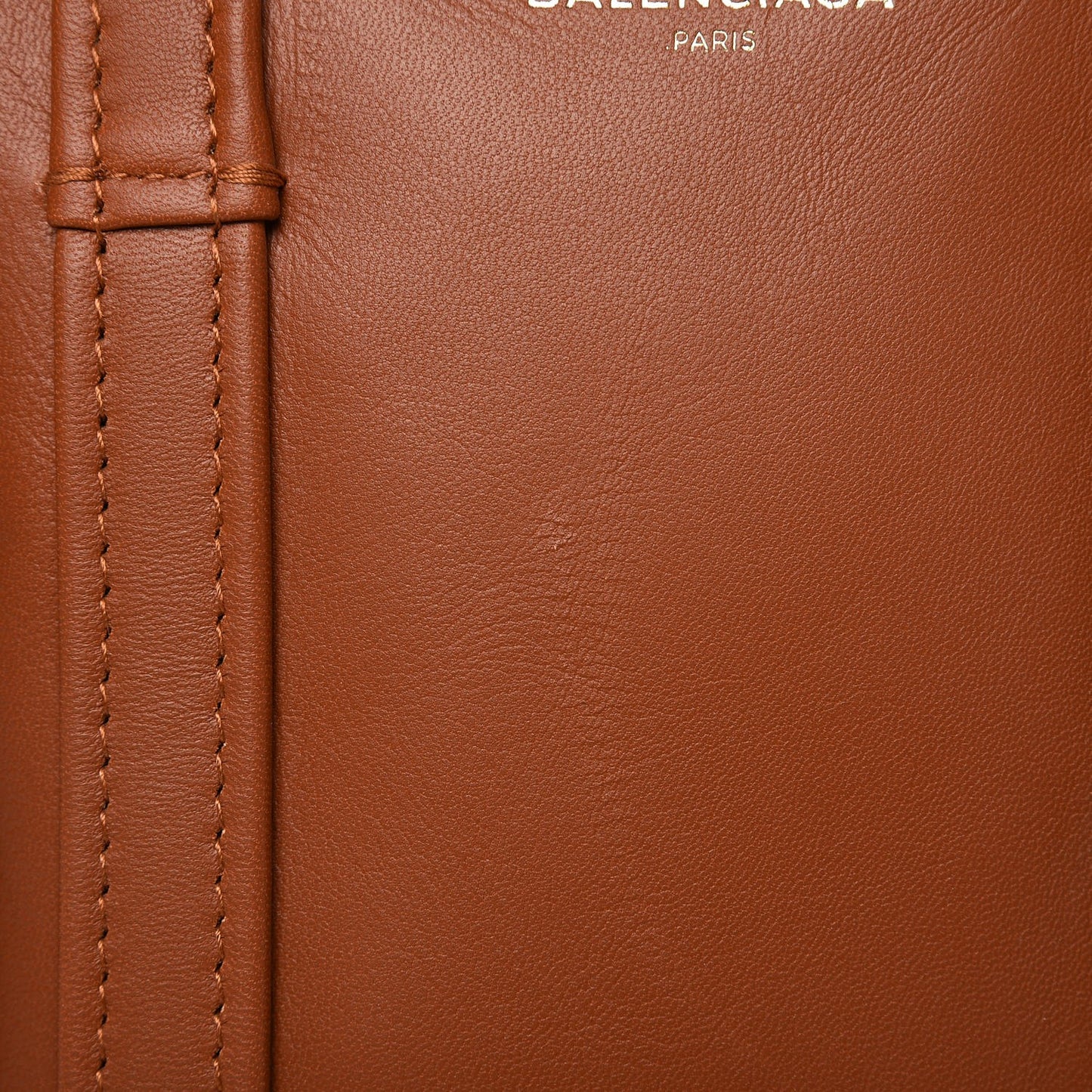 Agneau XS Bazar Shopper Tote Marron Fauve