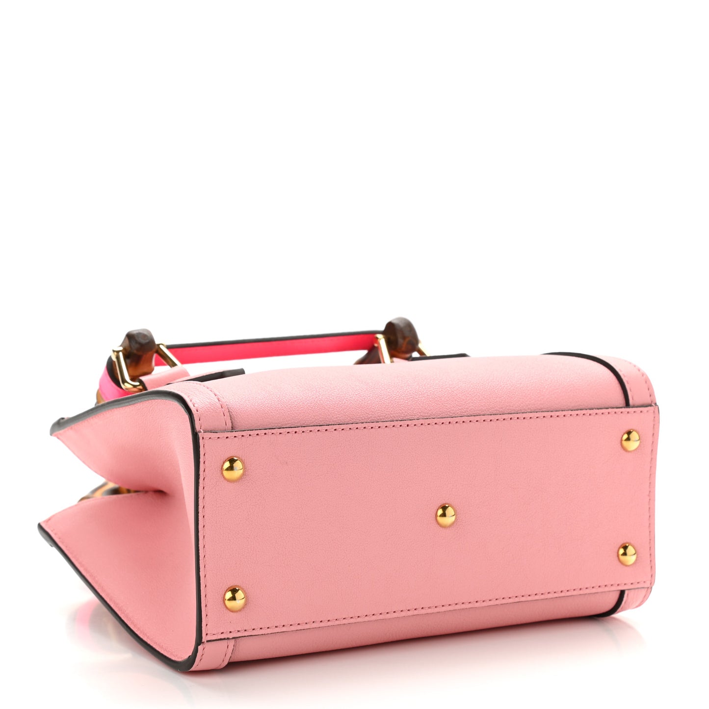 Wonka Grain Calfskin Mini Diana Tote Bag Wild Rose Fuxia Fluo