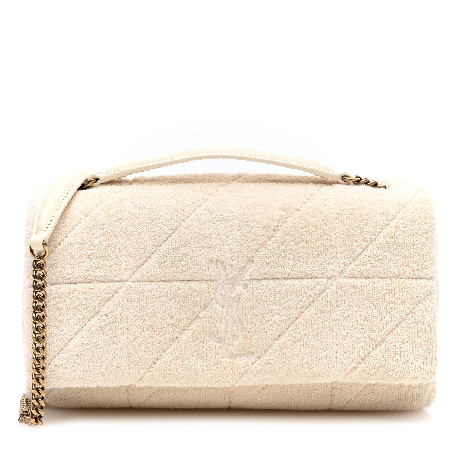 Saint Laurent Terry Patchwork Monogram Medium Jamie Tropical Sand 1 of 9