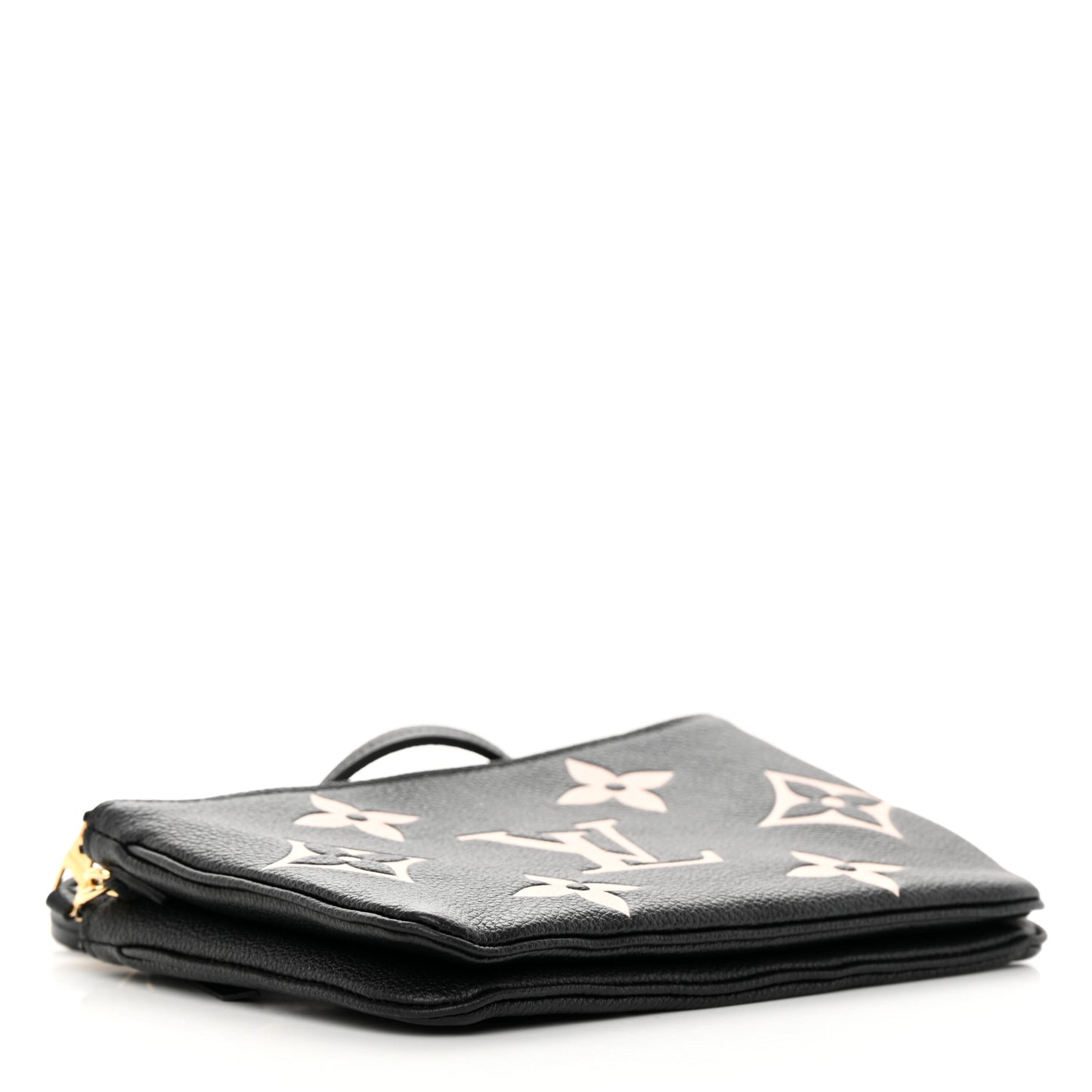 Empreinte Monogram Giant Double Zip Pochette Black Cream