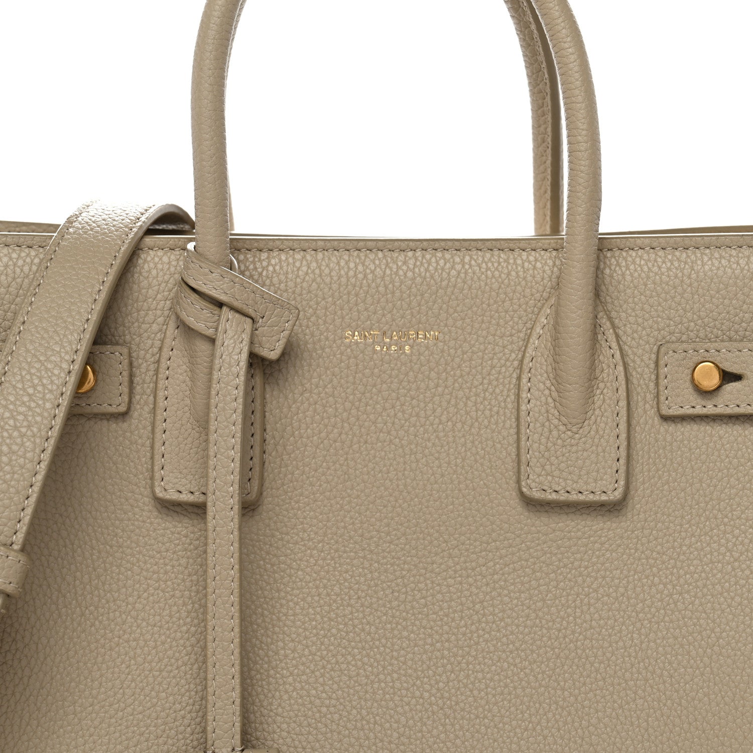 Saint Laurent Grained Calfskin Baby Supple Sac De Jour Sea Salt 8 of 12