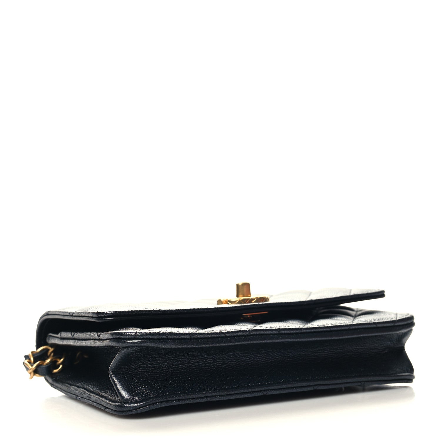 Chanel Pearly Caviar Quilted Fit For You Wallet On Chain WOC Black 5 of 12