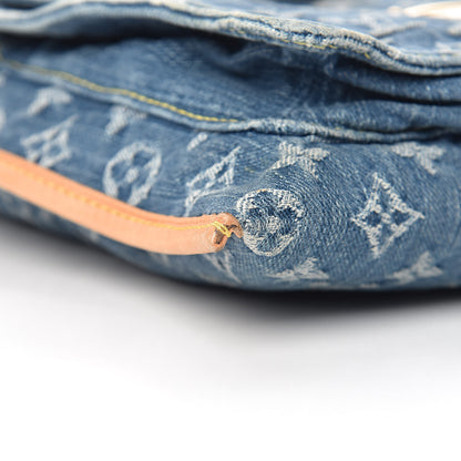 Louis Vuitton Monogram Denim Sac Plat Blue 11 of 12
