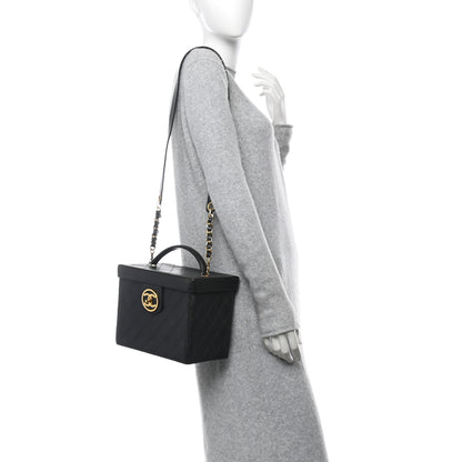 Chanel Calfskin Stitch Vanity Case Black 2 of 14