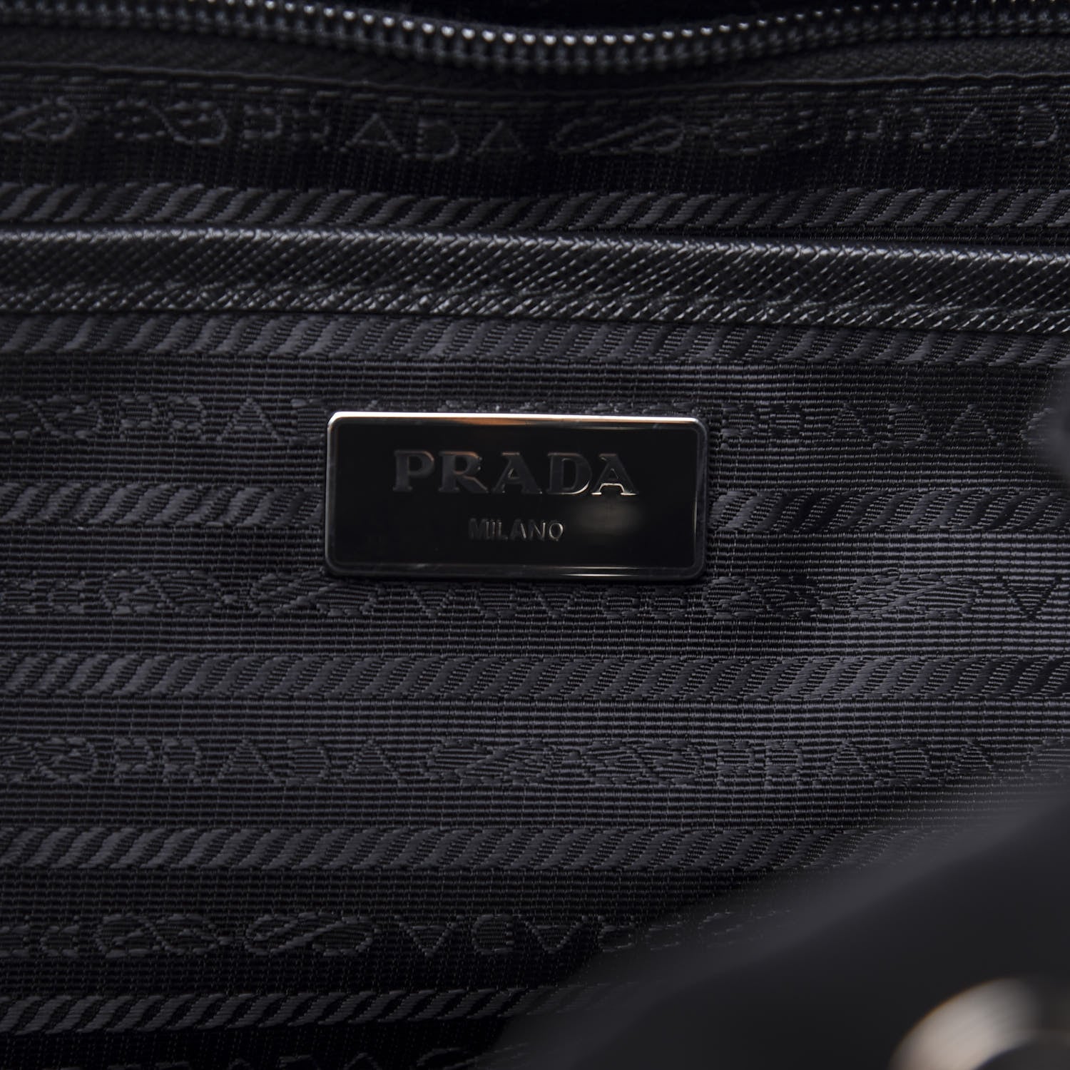 Prada Tessuto Nylon Saffiano Medium Backpack Black 7 of 9