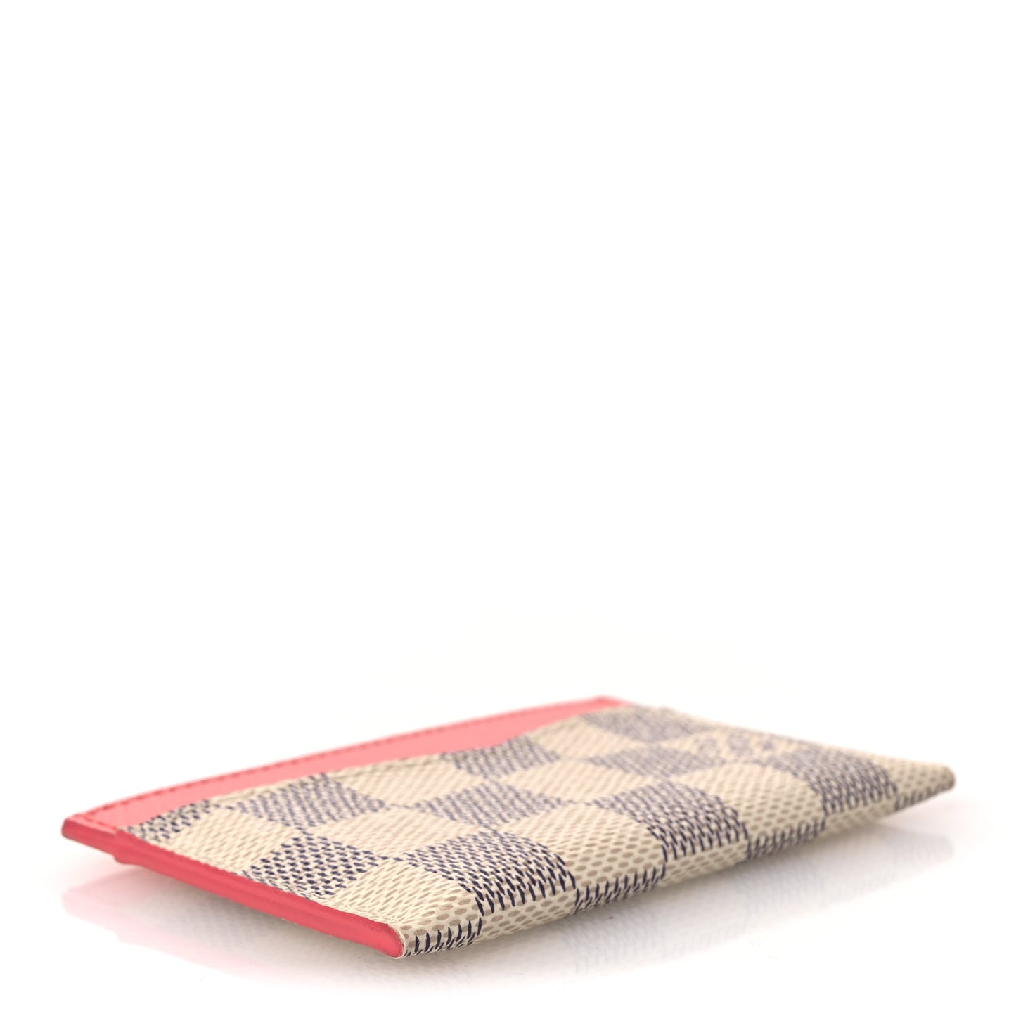 Damier Azur Daily Card Holder Rose Papaye