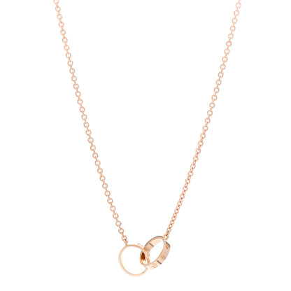 Cartier 18K Pink Gold Interlocking LOVE Necklace 1 of 6