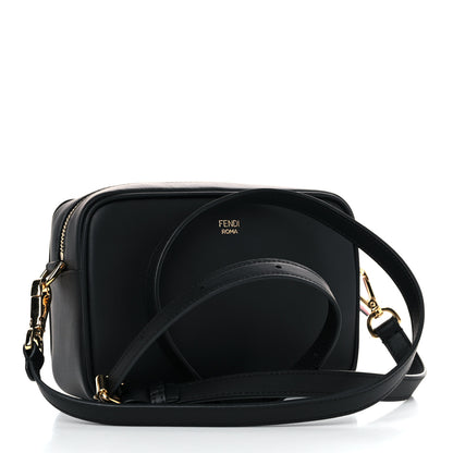 Fendi Vitello Century Bi-Color FF 1974 Embossed Mini Camera Case Maya Black 3 of 10