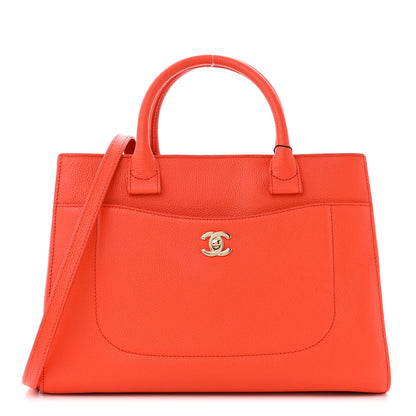 Chanel Grained Calfskin Small Neo Executive Shopper Tote Red 1 of 13