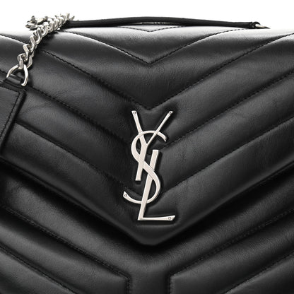 Saint Laurent Calfskin Y Quilted Monogram Medium Loulou Chain Satchel Black 9 of 11